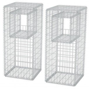 Gabion pole-basket PACKAGE of 2 pieces, 50x50x120cm ø3mm