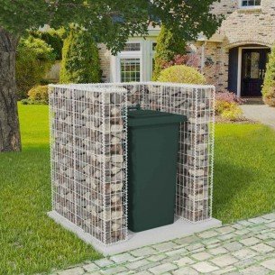 Çöp tenekesini çitle çevirmek için Gabion 110x100x120cm. f4mm. Çöp tenekesini çitle çevirmek için Gabion 110x100x120cm. f4mm.