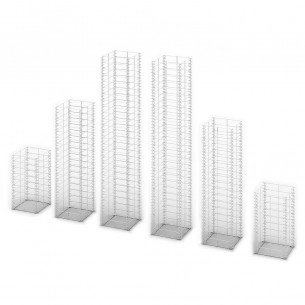 Gabionlar 6 adet. farklı boyutlarda set