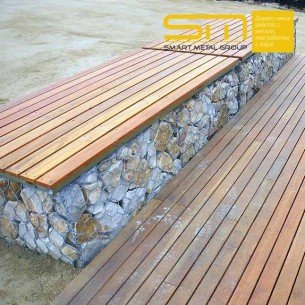Плетеный габион для скамейки 50x50x100см Плетеный габион для скамейки 50x50x100см