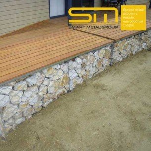 Плетеный габион для скамейки 50x50x100см Плетеный габион для скамейки 50x50x100см