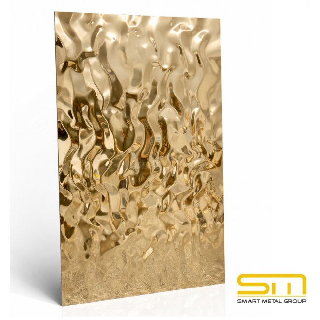 Stainless Decorative Sheet – Gold 1000 × 2000 × 0.5 mm | AISI 430